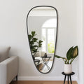 Modern Asymmetrical Aluminum Framed Mirror for Bedroom, Living Room