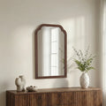 Ancalin Solid Wood Arched Wall Mirror