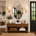 26" x 46" Silver Oval Bathroom Vanity Mirror, Aluminum Frame, 4mm HD Shatterproof Glass, Wall Mounted Vertical & Horizontal