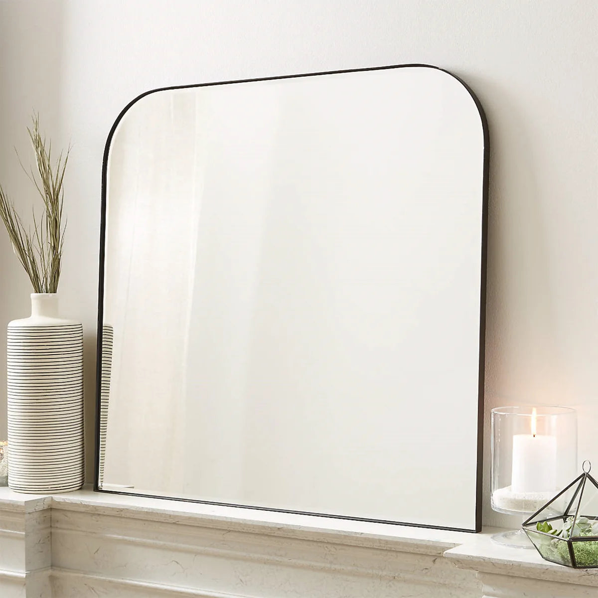 Bhargava Large Arched Mantel Wall Mirror For Bathroom, Living Room