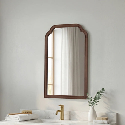 Ancalin Solid Wood Arched Wall Mirror