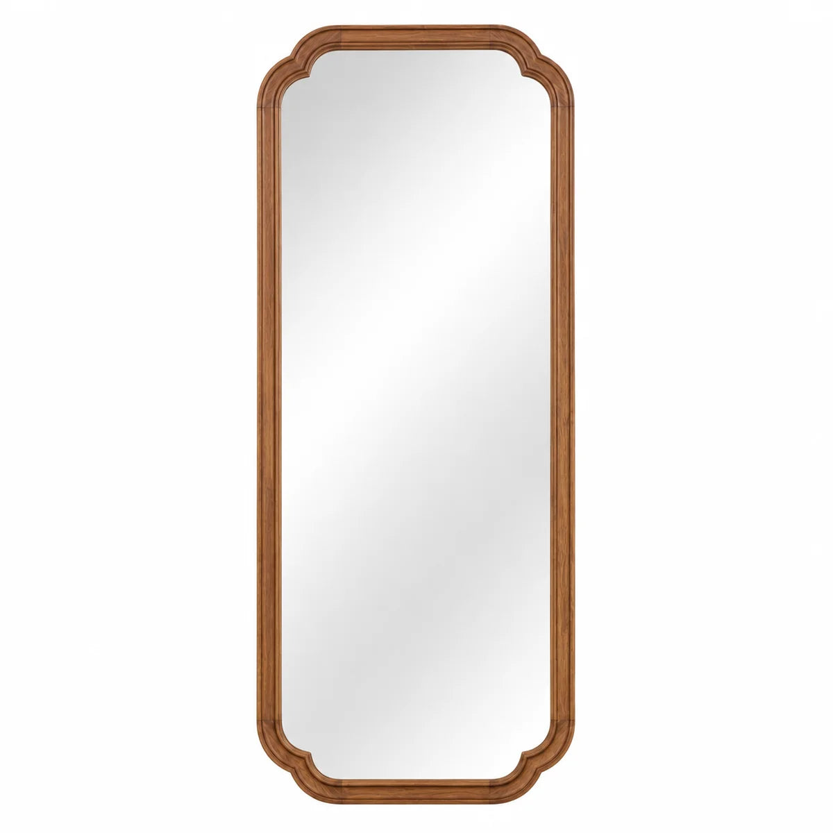 Arched Solid Pine Wood Wall Mirror with Tempered Glass – Farmhouse Bathroom Vanity Mirror