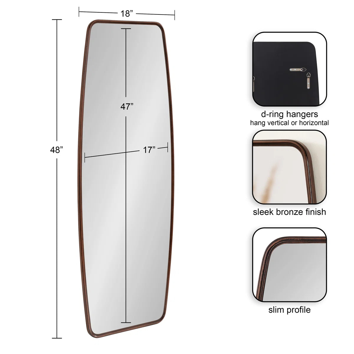 Creason Wood Rectangle Mirror