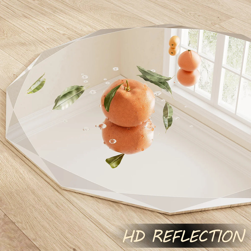 Aevar Tempered Glass and Beveled French Cleat Mounted Wall Mirror