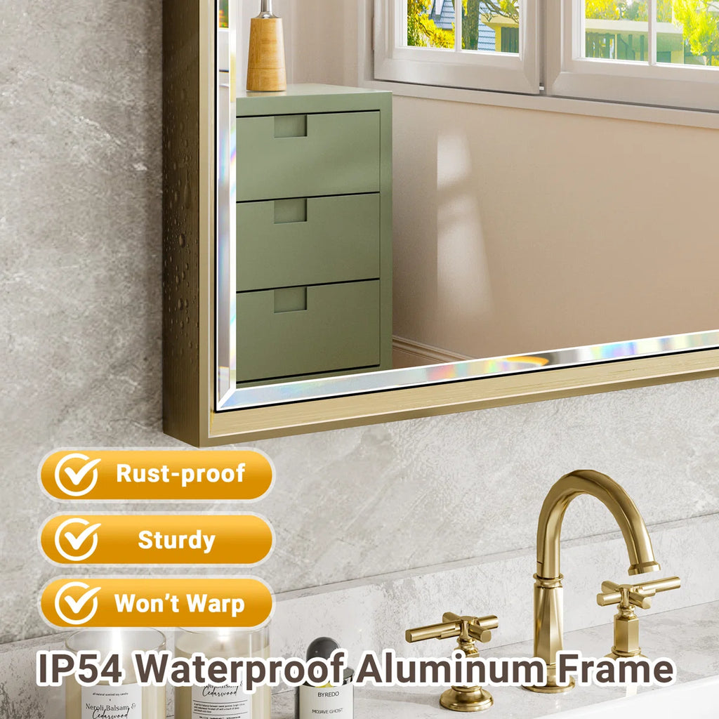 Lohoski Decorative Bathroom Vanity Mirror for Wall - Beveled Design