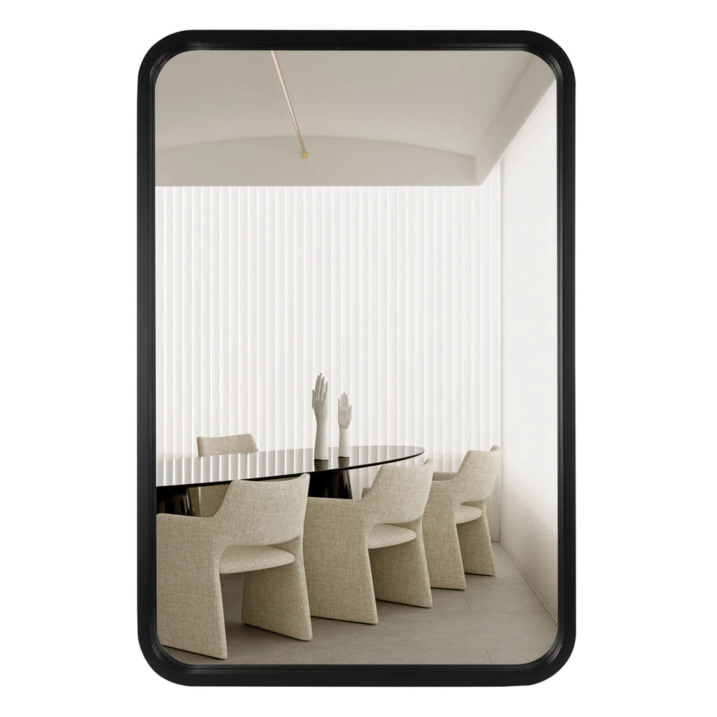 Sarwat Rectangle Wood Wall Mirror for Bathroom Bedroom